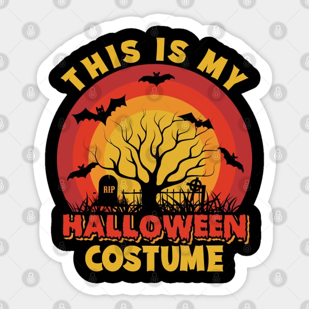 This Is My Halloween Costume Scary Graveyard Sticker by koolteas